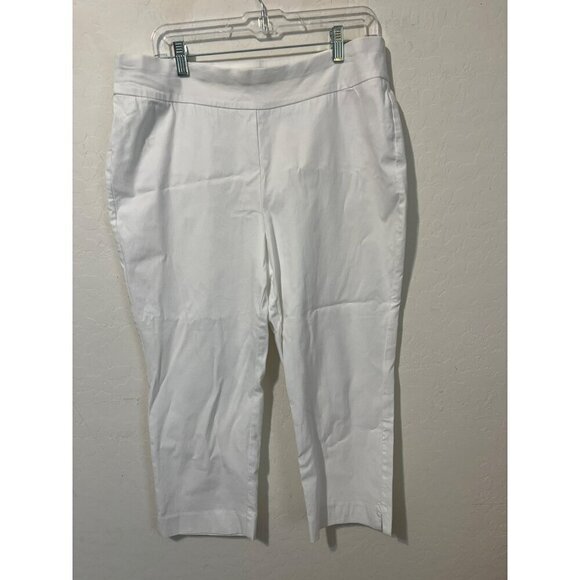 Chico's Sz 2.5 (US L 14) So Slimming White Pants Excellent Condition Beachy Midw - Picture 1 of 9